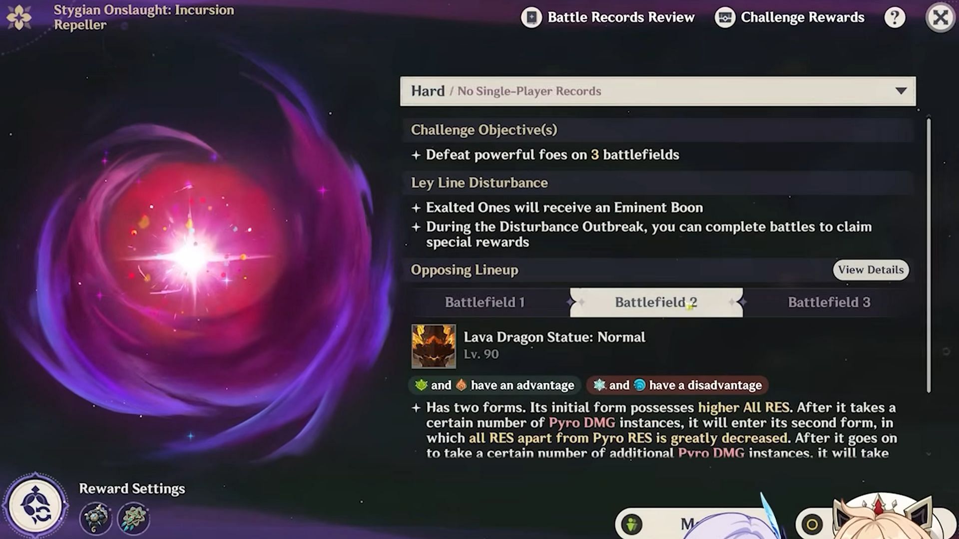 You can play the challenges in your preferred difficulty mode (Image via HoYoverse)